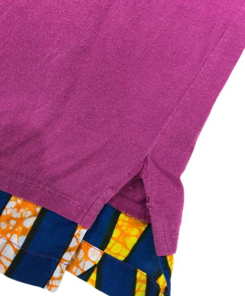 COMME des GARCONS SHIRT（コムデギャルソンシャツ）COMME des GARCONS SHIRT (コムデギャルソンシャツ) 裾ドッキングTシャツ パープル サイズ:Mの古着・服飾アイテム
