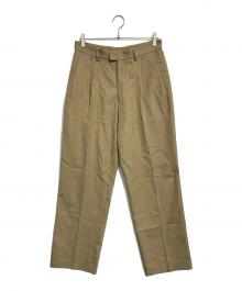 DRIES VAN NOTEN（ドリスヴァンノッテン）の古着「2タックスラックス」｜カーキ