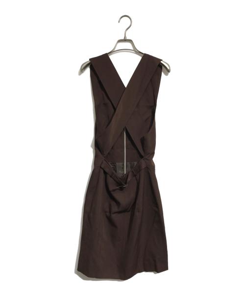 JUNIOR GAULTIER（ジュニアゴルチエ）JUNIOR GAULTIER (ジュニアゴルチエ) ジャンパースカート ブラウン サイズ:40の古着・服飾アイテム