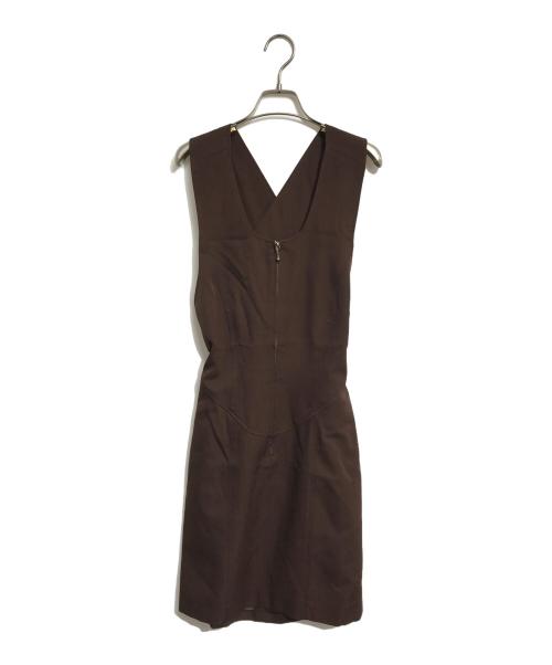 JUNIOR GAULTIER（ジュニアゴルチエ）JUNIOR GAULTIER (ジュニアゴルチエ) ジャンパースカート ブラウン サイズ:40の古着・服飾アイテム
