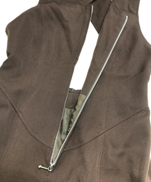 JUNIOR GAULTIER（ジュニアゴルチエ）JUNIOR GAULTIER (ジュニアゴルチエ) ジャンパースカート ブラウン サイズ:40の古着・服飾アイテム