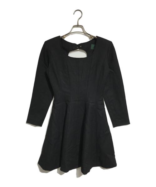 JUNIOR GAULTIER（ジュニアゴルチエ）JUNIOR GAULTIER (ジュニアゴルチエ) ウールワンピース ブラック サイズ:40の古着・服飾アイテム