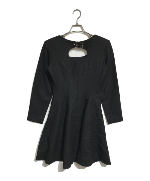 JUNIOR GAULTIER（ジュニアゴルチエ）JUNIOR GAULTIER (ジュニアゴルチエ) ウールワンピース ブラック サイズ:40の古着・服飾アイテム