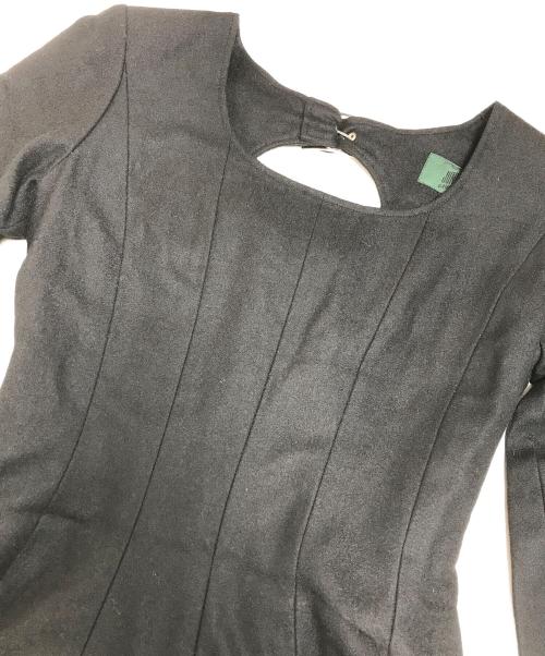 JUNIOR GAULTIER（ジュニアゴルチエ）JUNIOR GAULTIER (ジュニアゴルチエ) ウールワンピース ブラック サイズ:40の古着・服飾アイテム