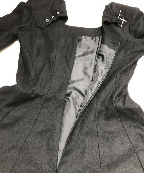 JUNIOR GAULTIER（ジュニアゴルチエ）JUNIOR GAULTIER (ジュニアゴルチエ) ウールワンピース ブラック サイズ:40の古着・服飾アイテム