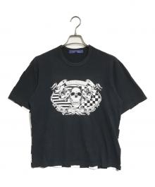 JUNYA WATANABE CdG MAN（ジュンヤ ワタナベ コム デ ギャルソン マン）の古着「スカル×チェッカープリントTシャツ」｜ブラック