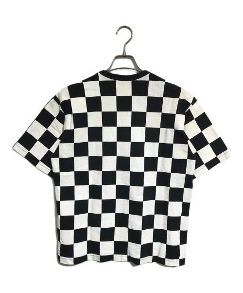 JUNYA WATANABE CdG MAN（ジュンヤ ワタナベ コム デ ギャルソン マン）JUNYA WATANABE CdG MAN (ジュンヤ ワタナベ コム デ ギャルソン マン) スカル×チェッカープリントTシャツ ブラック サイズ:Sの古着・服飾アイテム