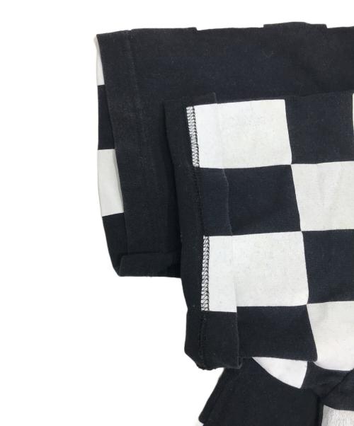 JUNYA WATANABE CdG MAN（ジュンヤ ワタナベ コム デ ギャルソン マン）JUNYA WATANABE CdG MAN (ジュンヤ ワタナベ コム デ ギャルソン マン) スカル×チェッカープリントTシャツ ブラック サイズ:Sの古着・服飾アイテム