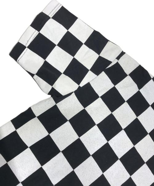 JUNYA WATANABE CdG MAN（ジュンヤ ワタナベ コム デ ギャルソン マン）JUNYA WATANABE CdG MAN (ジュンヤ ワタナベ コム デ ギャルソン マン) スカル×チェッカープリントTシャツ ブラック サイズ:Sの古着・服飾アイテム