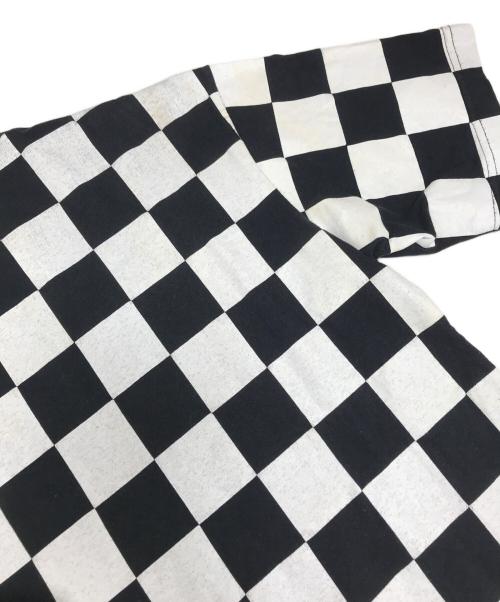 JUNYA WATANABE CdG MAN（ジュンヤ ワタナベ コム デ ギャルソン マン）JUNYA WATANABE CdG MAN (ジュンヤ ワタナベ コム デ ギャルソン マン) スカル×チェッカープリントTシャツ ブラック サイズ:Sの古着・服飾アイテム