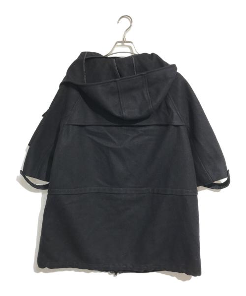 MIU MIU（ミュウミュウ）MIU MIU (ミュウミュウ) 00’s 袖ロゴフーデッドコート ブラック サイズ:40の古着・服飾アイテム