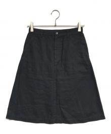 tricot COMME des GARCONS（トリココムデギャルソン）の古着「コットンリネンスカート」｜ブラック