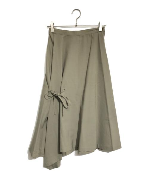 tricot COMME des GARCONS（トリココムデギャルソン）tricot COMME des GARCONS (トリココムデギャルソン) アシメロングスカート カーキ サイズ:Mの古着・服飾アイテム