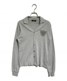 tricot COMME des GARCONS（トリココムデギャルソン）の古着「エンブレムプリントカーディガン」｜グレー