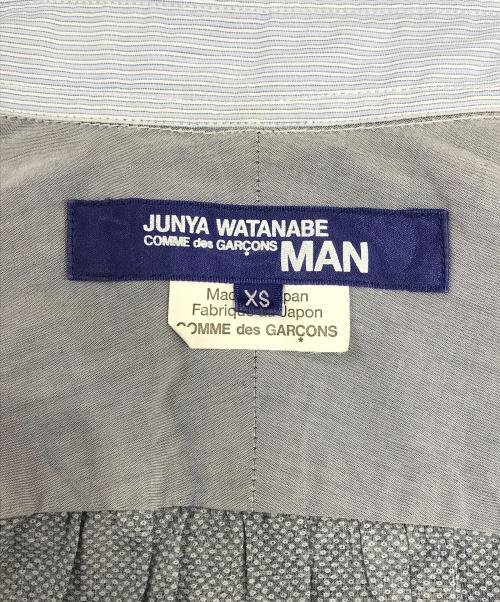 COMME des GARCONS JUNYA WATANABE MAN（コムデギャルソンジュンヤワタナベマン）COMME des GARCONS JUNYA WATANABE MAN (コムデギャルソンジュンヤワタナベマン) 切替シャツ ブルー サイズ:XSの古着・服飾アイテム