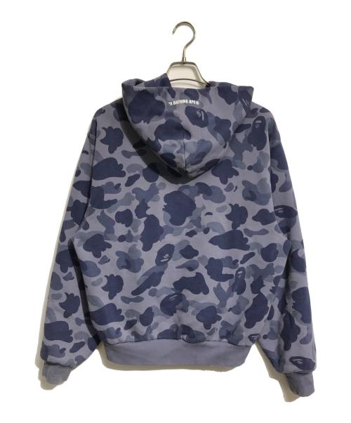 A BATHING APE（アベイシングエイプ）A BATHING APE (アベイシングエイプ) 1st Camo Heavy Wash Cropped Fit Zip Hoodie ブルー サイズ:Mの古着・服飾アイテム