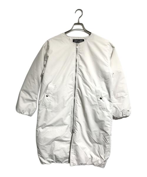 LOFT LABO（ロフトラボ）LOFT LABO (ロフトラボ) ノーカラーダウンジップコート ホワイト サイズ:1の古着・服飾アイテム