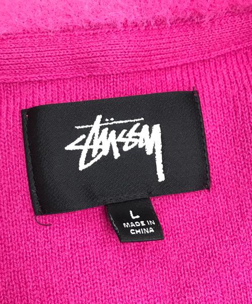 stussy（ステューシー）stussy (ステューシー) シャギーカーディガン ピンク サイズ:Lの古着・服飾アイテム