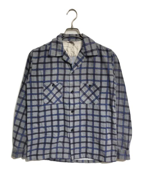 JETS（ジェッツ）JETS (ジェッツ) プリネルオープンカラーシャツ グレー サイズ:18の古着・服飾アイテム