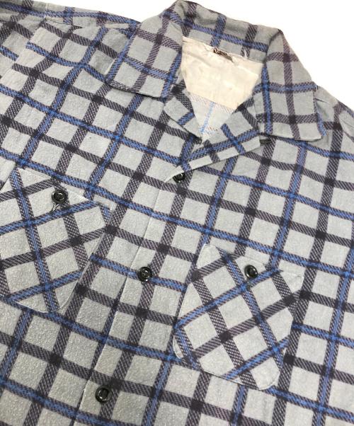 JETS（ジェッツ）JETS (ジェッツ) プリネルオープンカラーシャツ グレー サイズ:18の古着・服飾アイテム