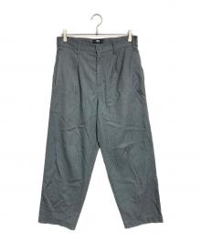 stussy（ステューシー）の古着「striped volume pleated trouser」｜グレー