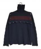 MARNIマルニ）の古着「タートルネックニット」｜ネイビー