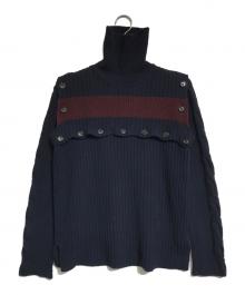 MARNI（マルニ）の古着「タートルネックニット」｜ネイビー