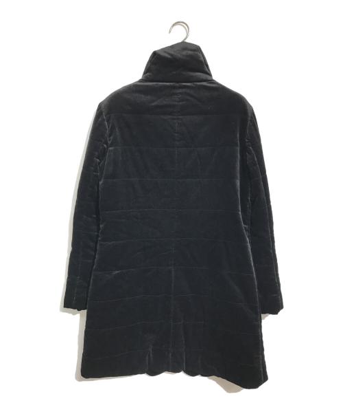 EMPORIO ARMANI（エンポリオ アルマーニ）EMPORIO ARMANI (エンポリオ アルマーニ) ベロアロングコート ブラック サイズ:40の古着・服飾アイテム