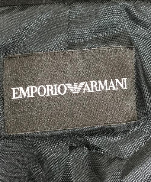 EMPORIO ARMANI（エンポリオ アルマーニ）EMPORIO ARMANI (エンポリオ アルマーニ) ベロアロングコート ブラック サイズ:40の古着・服飾アイテム