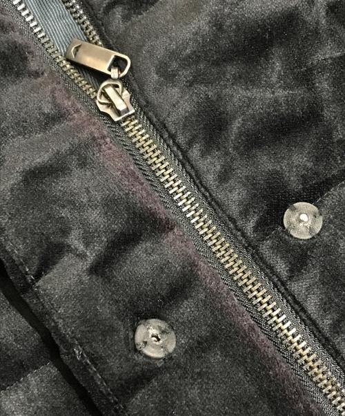 EMPORIO ARMANI（エンポリオ アルマーニ）EMPORIO ARMANI (エンポリオ アルマーニ) ベロアロングコート ブラック サイズ:40の古着・服飾アイテム
