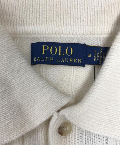 POLO RALPH LAUREN（ポロ・ラルフローレン）POLO RALPH LAUREN (ポロ・ラルフローレン) カシミヤブレンドケーブルポロシャツ アイボリー サイズ:M 未使用品の古着・服飾アイテム
