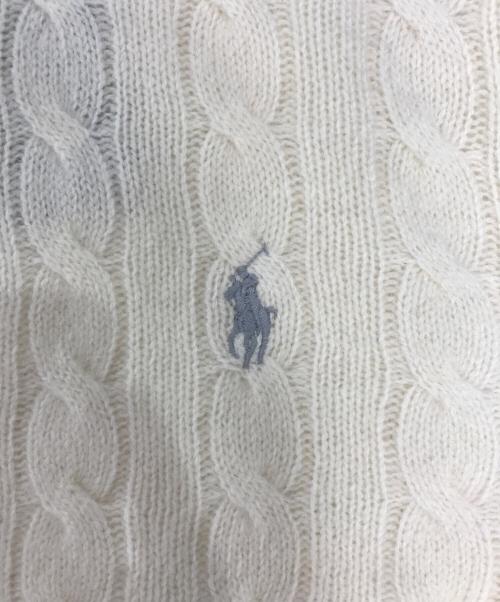 POLO RALPH LAUREN（ポロ・ラルフローレン）POLO RALPH LAUREN (ポロ・ラルフローレン) カシミヤブレンドケーブルポロシャツ アイボリー サイズ:M 未使用品の古着・服飾アイテム