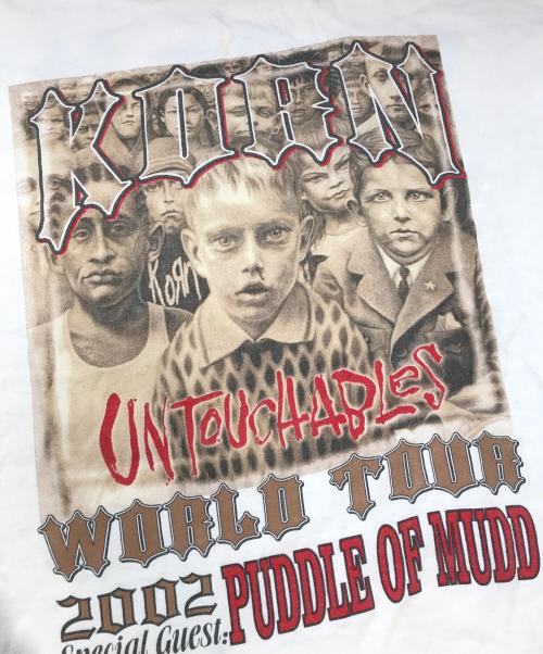 バンドTシャツ（バンドTシャツ）バンドTシャツ (バンドTシャツ) 00s KORN(コーン) バンドTシャツ ホワイト サイズ:Lの古着・服飾アイテム