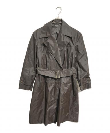 sh1952 GUCCI グッチ　黒いダブルブレストロングコート　ファー付き 中古・古着通販】GUCCI (グッチ) 比翼ダブルブレストコート ブラウン