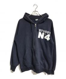 stussy（ステューシー）の古着「№4ジップパーカー」｜ネイビー
