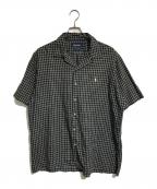 POLO GOLFポロ ゴルフ）の古着「グラプチェックオープンカラーシャツ」｜ブラック