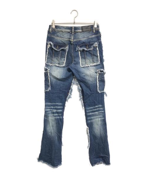 VALABASAS（バラバサス）VALABASAS (バラバサス) ハードクラッシュデニムパンツ インディゴ サイズ:30の古着・服飾アイテム