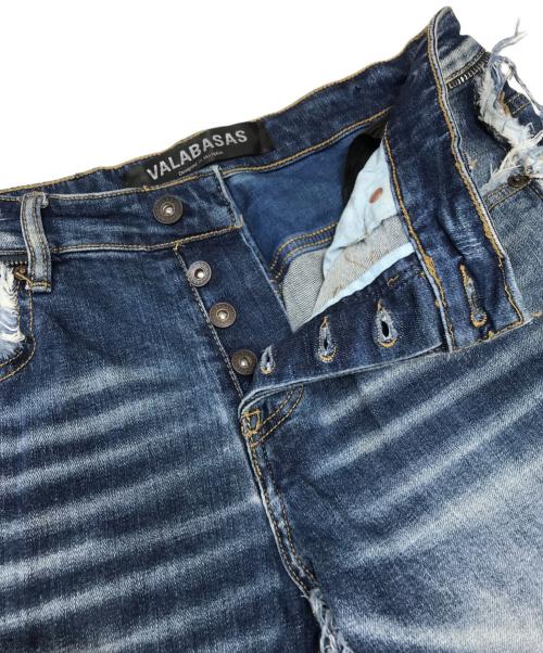 VALABASAS（バラバサス）VALABASAS (バラバサス) ハードクラッシュデニムパンツ インディゴ サイズ:30の古着・服飾アイテム