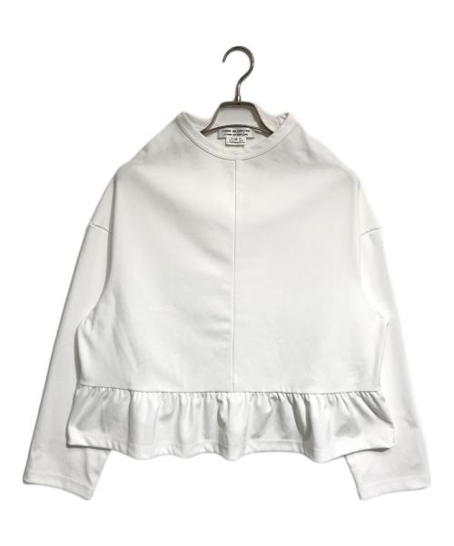 COMME des GARCONS COMME des GARCONS（コムデギャルソン コムデギャルソン）COMME des GARCONS COMME des GARCONS (コムデギャルソン コムデギャルソン) エステルジャージー 裾ギャザーカットソー ホワイト サイズ:Mの古着・服飾アイテム