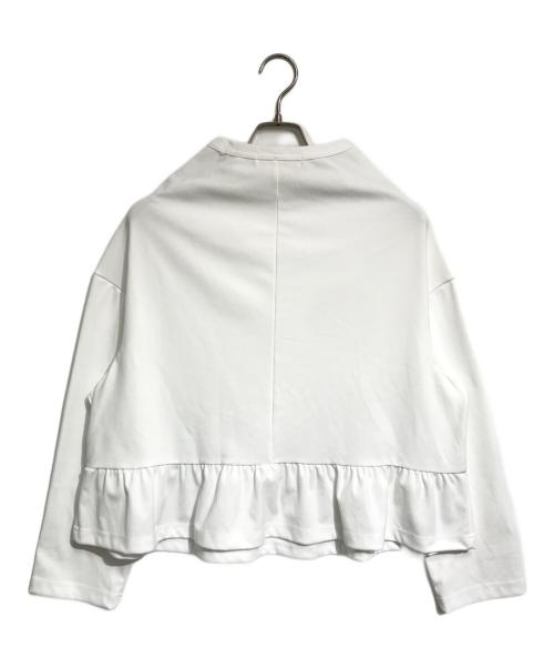 COMME des GARCONS COMME des GARCONS（コムデギャルソン コムデギャルソン）COMME des GARCONS COMME des GARCONS (コムデギャルソン コムデギャルソン) エステルジャージー 裾ギャザーカットソー ホワイト サイズ:Mの古着・服飾アイテム
