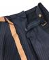 中古・古着 DRIES VAN NOTEN (ドリスヴァンノッテン) ベルト付きストライプパンツ ネイビー サイズ:44：15000円