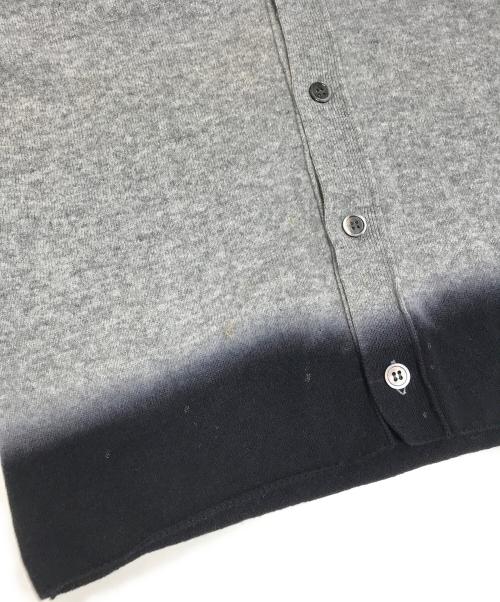 BLACK COMME des GARCONS（ブラックコムデギャルソン）BLACK COMME des GARCONS (ブラックコムデギャルソン) グラデーションニットカーディガン グレー サイズ:Mの古着・服飾アイテム