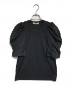 COMME des GARCONSコムデギャルソン）の古着「ギャザースリーブカットソー」｜ブラック