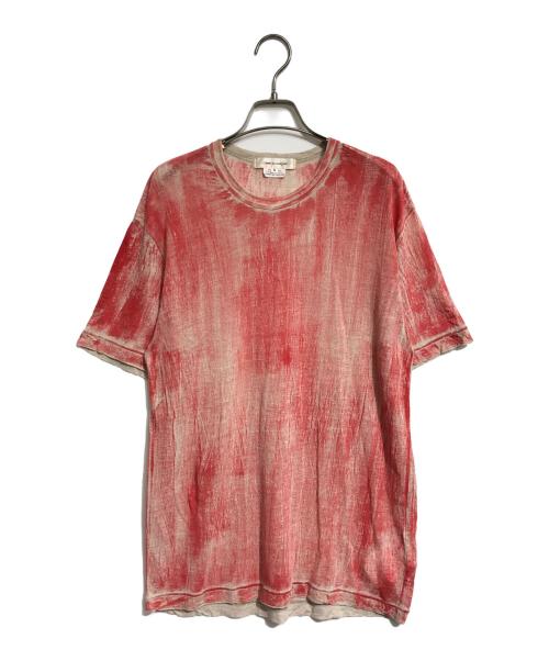 COMME des GARCONS（コムデギャルソン）COMME des GARCONS (コムデギャルソン) ダメージリネンTシャツ レッド サイズ:Sの古着・服飾アイテム