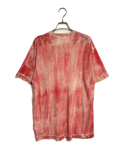 COMME des GARCONS（コムデギャルソン）COMME des GARCONS (コムデギャルソン) ダメージリネンTシャツ レッド サイズ:Sの古着・服飾アイテム