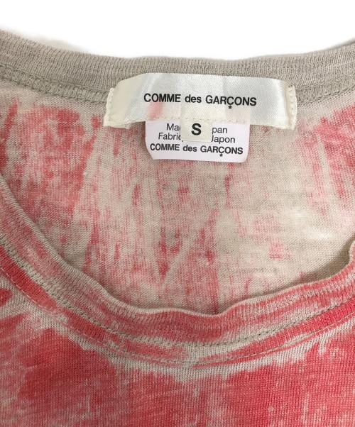 COMME des GARCONS（コムデギャルソン）COMME des GARCONS (コムデギャルソン) ダメージリネンTシャツ レッド サイズ:Sの古着・服飾アイテム