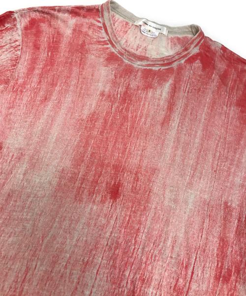 COMME des GARCONS（コムデギャルソン）COMME des GARCONS (コムデギャルソン) ダメージリネンTシャツ レッド サイズ:Sの古着・服飾アイテム