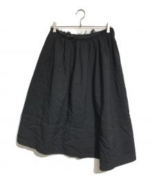 COMME des GARCONS COMME des GARCONS（コムデギャルソン コムデギャルソン）の古着「ポリ縮絨オーバースカート」｜ブラック