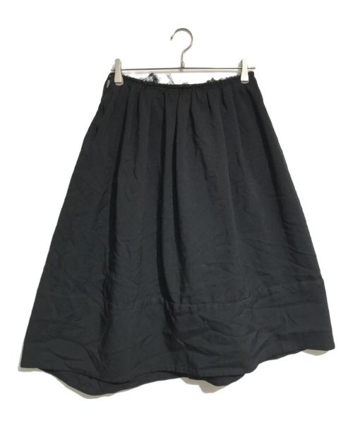 COMME des GARCONS COMME des GARCONS（コムデギャルソン コムデギャルソン）COMME des GARCONS COMME des GARCONS (コムデギャルソン コムデギャルソン) ポリ縮絨オーバースカート ブラック サイズ:Sの古着・服飾アイテム
