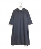 tricot COMME des GARCONSトリココムデギャルソン）の古着「丸襟ウールギャバワンピース」｜ネイビー
